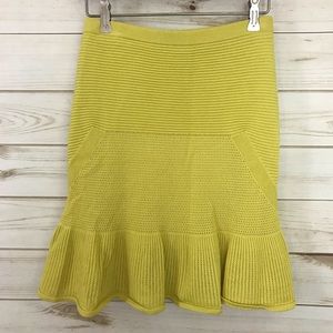 RACHEL Rachel Roy Yellow knit skirt, Size XS